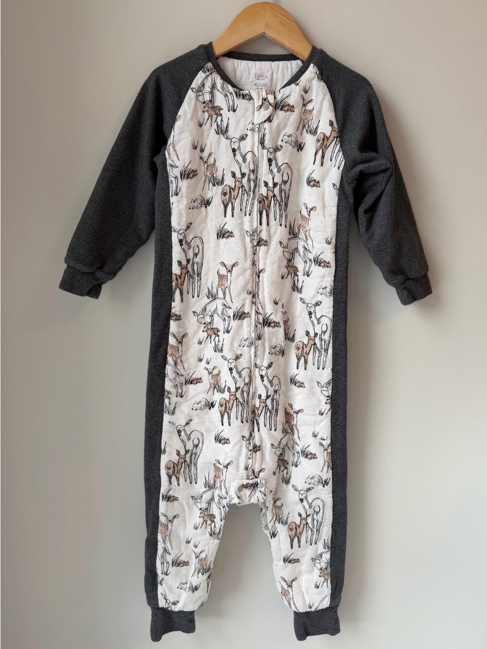 Nest Design Raglan Bamboo Long Sleeve Sleep Suit in Mama Deerest 2.5 TOG 4-6T